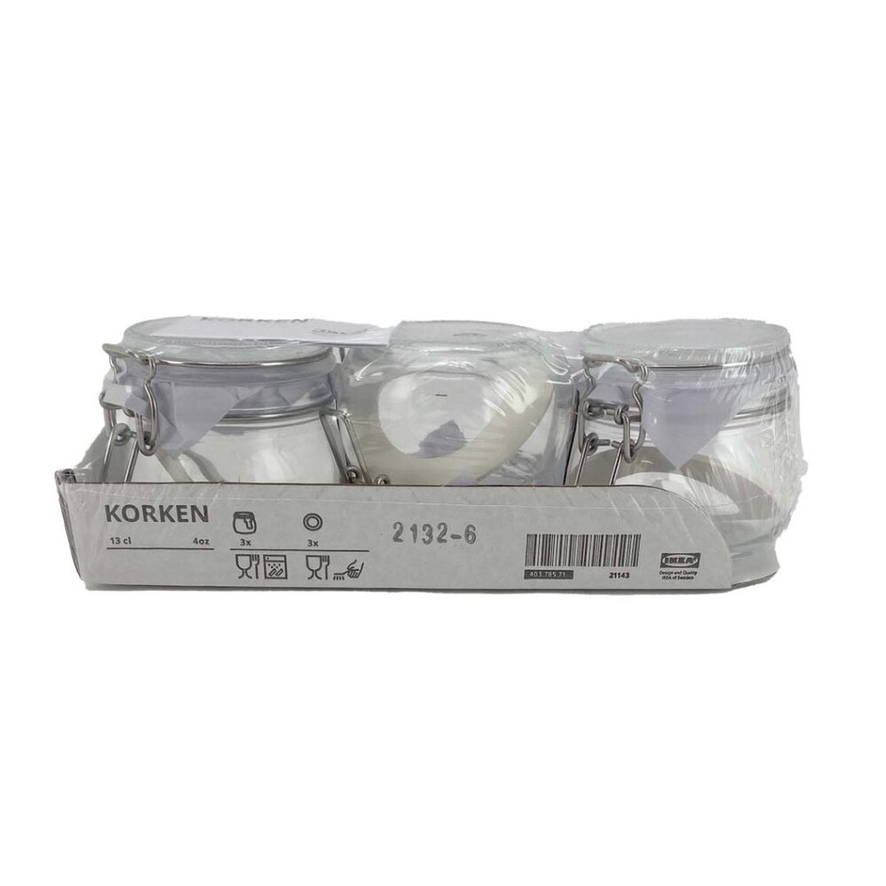 IKEA | Korken Air-Tight Food Jars | Sealable Lid | Multi-Purpose | 3 Pack **NEW